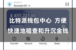 比特派钱包中心 方便快捷地稽查和升沉金钱