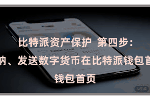 比特派资产保护  第四步：采纳、发送数字货币在比特派钱包首页