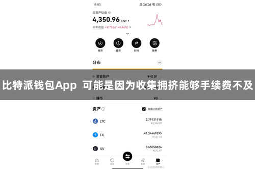 比特派钱包App  可能是因为收集拥挤能够手续费不及